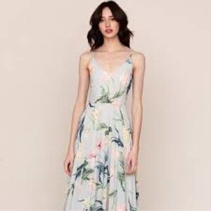 Anthropologie: Yumi Kim Floral Maxi Dress - Blue and Pink